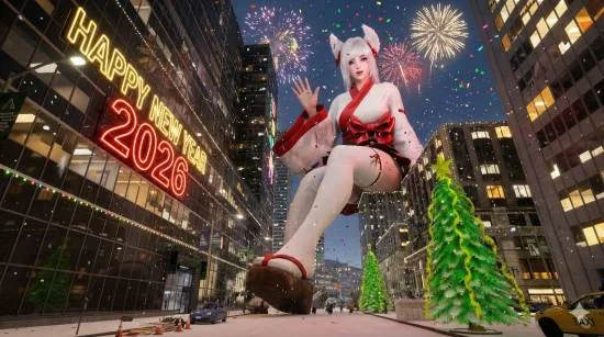 《女巨人游乐场》发布新年贺图，双视角沙盒玩法引关注